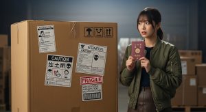 <img data-src="import_caution.jpg" alt="個人輸入した海外の荷物を前に不安そうな表情の女性">