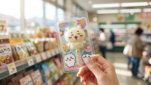 スーパーで購入したばかりの、オープンパッケージに入ったちいかわロリポップチョコチャーム（ちいかわ）。